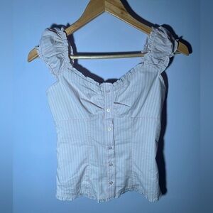 Hollister pink pleated babydoll top